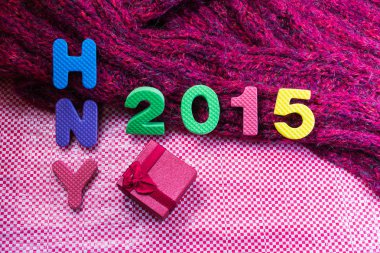 2015 kırmızı hediye kutusu arka planı için.