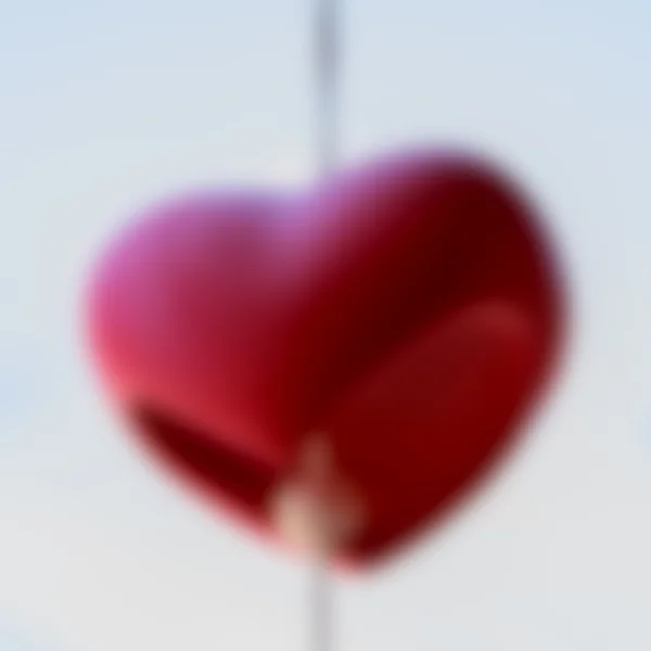 Blur red heart shaped. Abstract background. — Stock Photo, Image