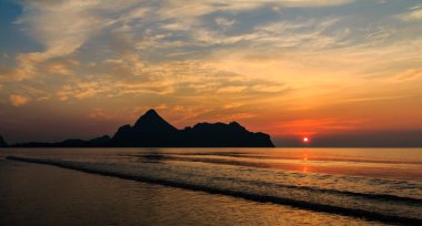 Ao manow, Tayland gündoğumu zaman. Yumuşak odak.