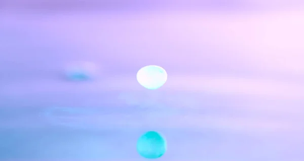 Вода Крапель Науковий Експеримент Концепція Мистецтва Яскравий Колір Фону — стокове фото