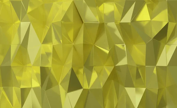 Абстрактный Геометрический Шаблон Фон Полигональный Золотой Треугольный Фон Рендеринг — стоковое фото