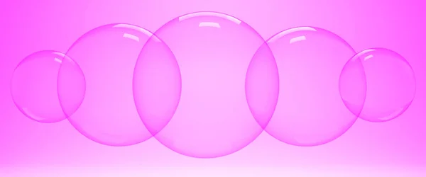 Beautiful bright pink bubble abstract background copy space used for brander illustration 3d rendering.