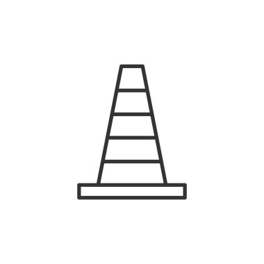Trafik konisi simgesi. vektör illüstrasyonu