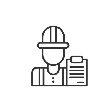 Mühendis Modern Basit Taslak Vektör Simgesi