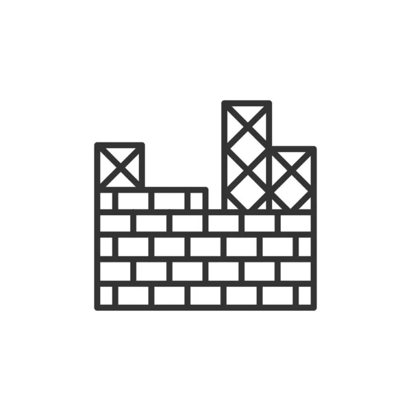 Іконка Цегляної Стіни Символ Будівельного Майданчика Сучасна Проста Векторна Іконка — стоковий вектор