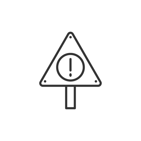 Знак Оповещения Modern Simple Outline Vector Icon — стоковый вектор