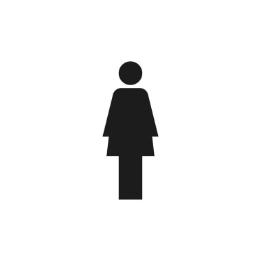 Kadın silueti simgesi. Kadın sembolü modern, basit, vektör, web sitesi tasarımı için simge, mobil uygulama, ui. Vektör İllüstrasyonu