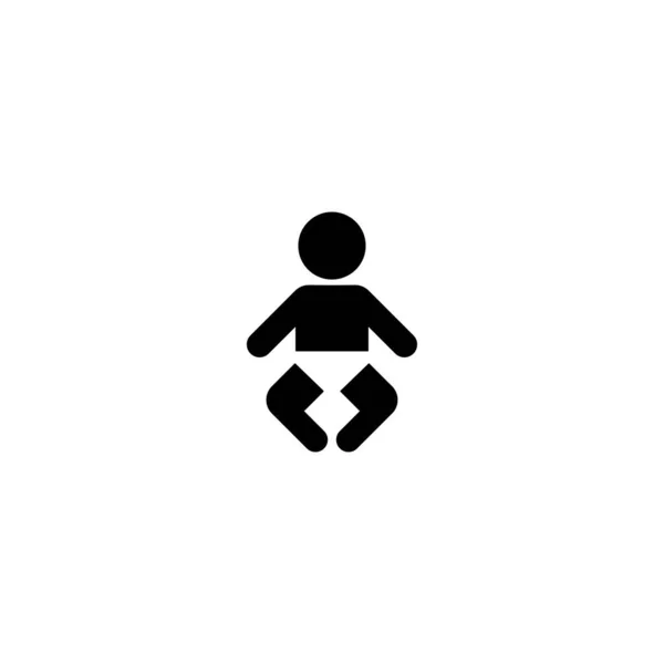 Baby Icoon Geïsoleerd Witte Achtergrond Kinderopvang Symbool Modern Eenvoudig Vector — Stockvector