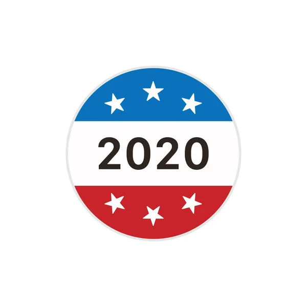 Hlasování 2020 Nálepka Izolované Bílém Pozadí Volební Symbol Moderní Jednoduchý — Stockový vektor