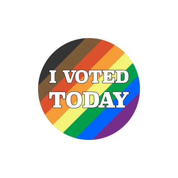 Głosowałem Dziś Naklejką Symbol Przycisk Wyboru Nowoczesny Prosty Wektor Ikona — Wektor stockowy