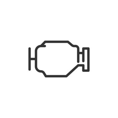 Beyaz arkaplanda motor kompartımanı simgesi izole edildi. Motor sembolü modern, basit, vektör, web sitesi tasarımı simgesi, mobil uygulama, ui. Vektör İllüstrasyonu