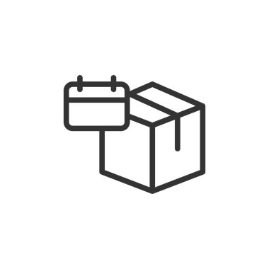 Beyaz arka planda izole edilmiş aynı gün teslim simgesi. Paket sembolü modern, basit, vektör, web sitesi tasarımı için simge, mobil uygulama, ui. Vektör İllüstrasyonu