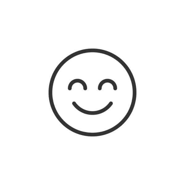 Icône Emoji Heureux Isolé Sur Fond Blanc Smiley Emoticon Symbole — Image vectorielle