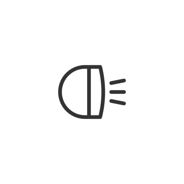 Зовнішня Піктограма Світла Ізольована Білому Тлі Автомобільне Обладнання Символ Сучасний — стоковий вектор