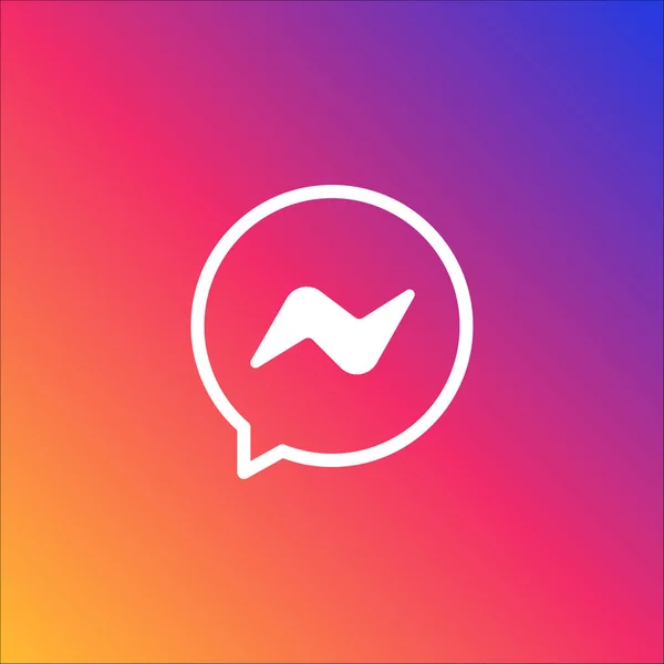 Gradyan arkaplanda izole edilmiş yeni DM düğmesi simgesi. İnternet sitesi tasarımı için modern, basit, vektör, simge, mobil uygulama, ui. Vektör İllüstrasyonu