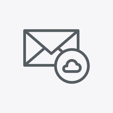 Posta simgesi arka planda izole edildi. Bağlantı sembolü modern, basit, vektör, web sitesi tasarımı için simge, mobil uygulama, ui. Vektör İllüstrasyonu