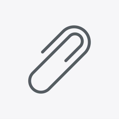 Ataç simgesi arkaplanda izole edildi. Eklenti sembolü modern, basit, vektör, web sitesi tasarımı için simge, mobil uygulama, ui. Vektör İllüstrasyonu