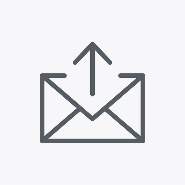 Küldjön Mail Ikon Elszigetelt Háttérben Mail Szimbólum Modern Egyszerű Vektor — Stock Vector