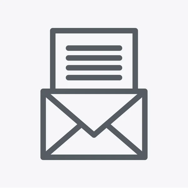 Mail Symbol Isoliert Auf Dem Hintergrund Buchstabensymbol Modern Einfach Vektor — Stockvektor