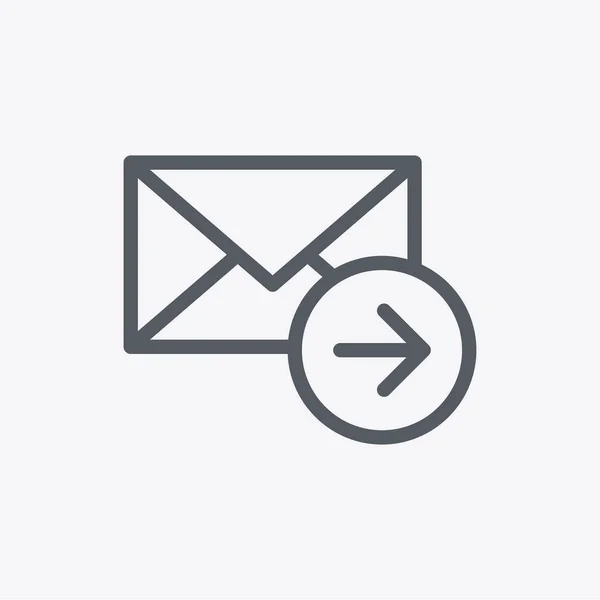 Mail Symbol Isoliert Auf Dem Hintergrund Umschlag Symbol Modern Einfach — Stockvektor