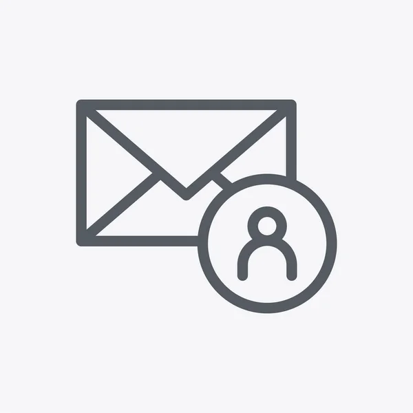 Εικονίδιο Αλληλογραφίας Απομονωμένο Στο Παρασκήνιο Mail Σύμβολο Σύγχρονο Απλό Διάνυσμα — Διανυσματικό Αρχείο