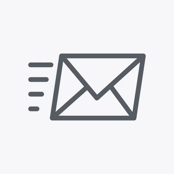 Gyors Mail Ikon Elszigetelt Háttérben Mail Szimbólum Modern Egyszerű Vektor — Stock Vector
