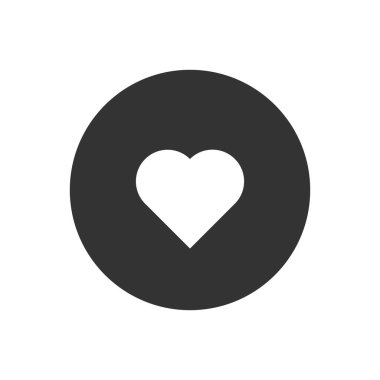 Beyaz arka planda kalp simgesi izole edildi. Aşk sembolü modern, basit, vektör, web sitesi tasarımı için simge, mobil uygulama, ui. Vektör İllüstrasyonu