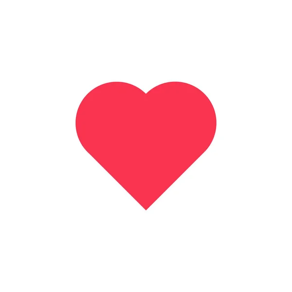 Icono Corazón Rojo Aislado Sobre Fondo Blanco Símbolo Amor Moderno — Vector de stock