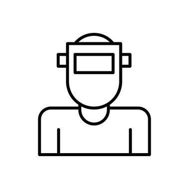 Kaynak maskesi simgesi. Vektör İllüstrasyonu