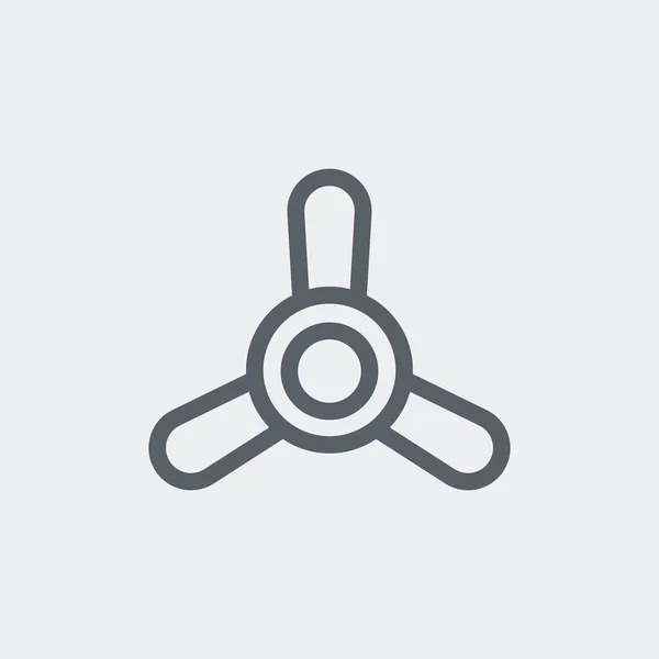 Fan Icoon Geïsoleerd Achtergrond Propeller Symbool Modern Eenvoudig Vector Icoon — Stockvector