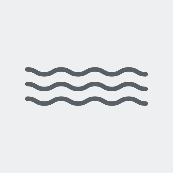 Dalga simgesi arka planda izole edildi. Çevre sembolü modern, basit, vektör, web sitesi tasarımı için simge, mobil uygulama, ui. Vektör İllüstrasyonu