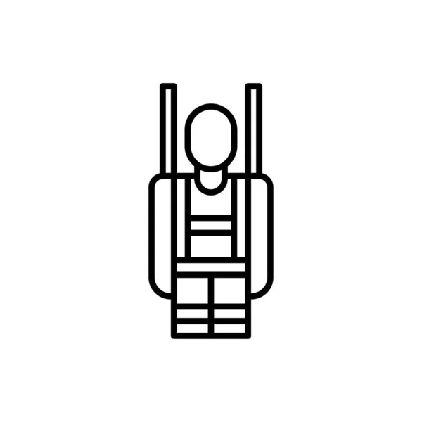 Arbeiter Mit Gurtzeug Symbol Sicherheitsgurt Symbol Modern Einfach Vektor Symbol — Stockvektor