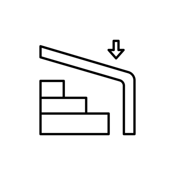 Użyj Ikony Poręczy Staircase Symbol Nowoczesny Prosty Wektor Ikona Projektowania — Wektor stockowy