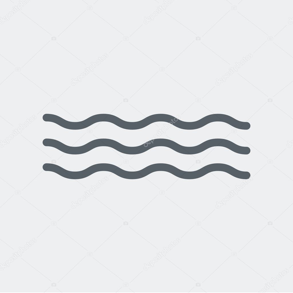 Wave icon isolated on background. The environment symbol modern, simple, vector, icon for website design, mobile app, ui. Vector Illustration