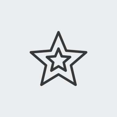 Arka planda izole edilmiş bir Noel yıldızı simgesi. Dekorasyon sembolü modern, basit, vektör, web sitesi tasarımı için simge, mobil uygulama, ui. Vektör İllüstrasyonu