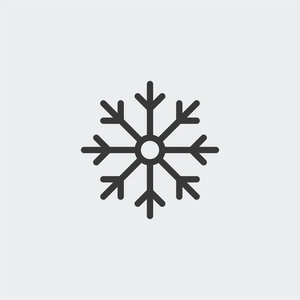 Sneeuwvlokje Pictogram Geïsoleerd Achtergrond Winter Symbool Modern Eenvoudig Vector Icoon — Stockvector