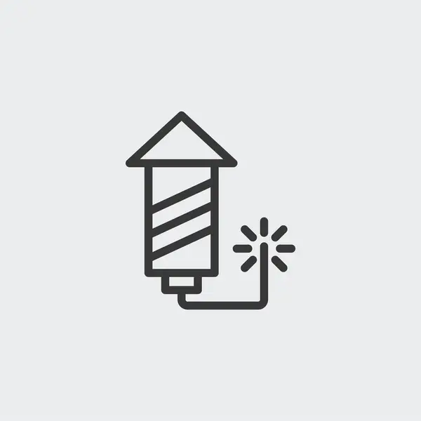 Icona Dei Fuochi Artificio Isolata Sullo Sfondo Firecracker Simbolo Moderno — Vettoriale Stock