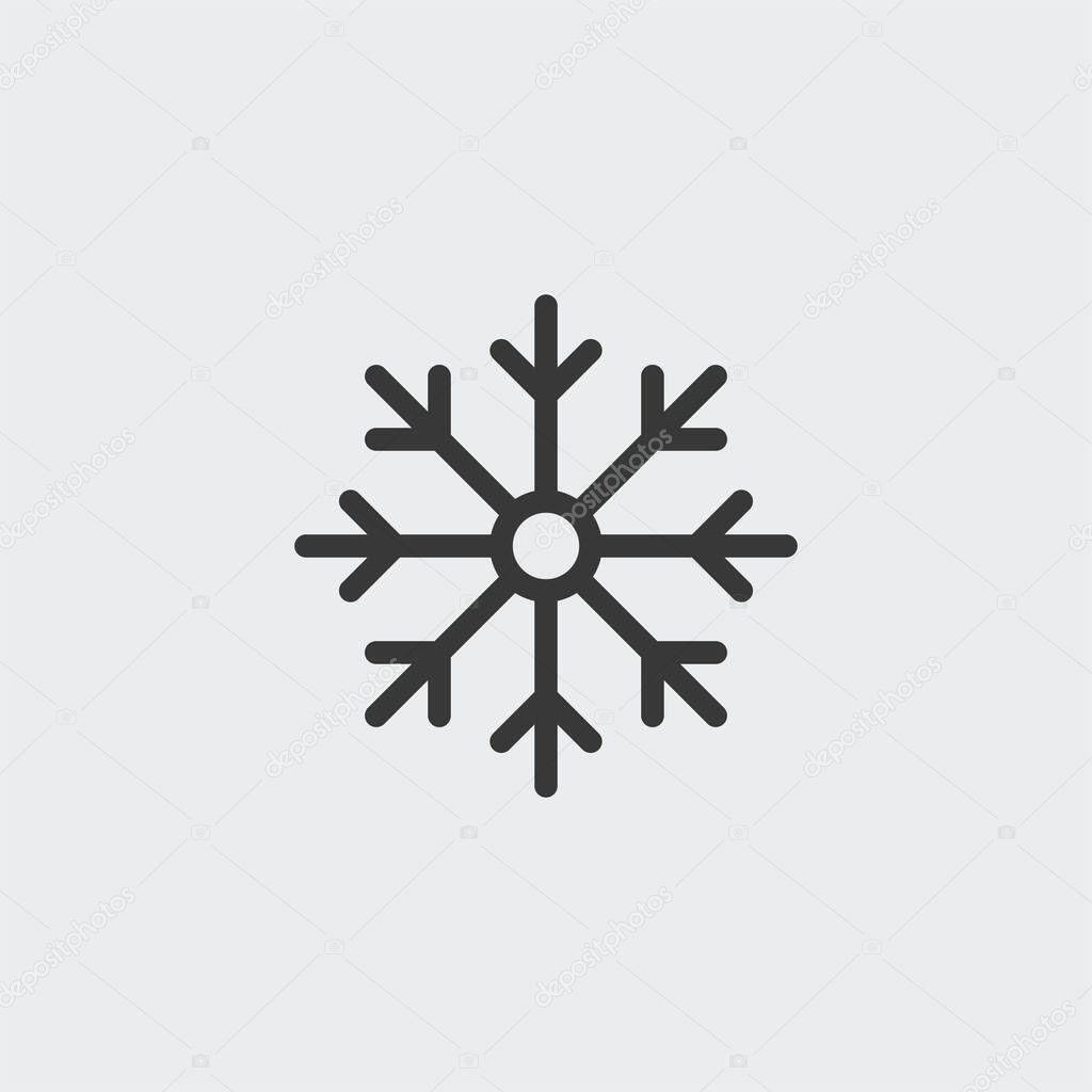 Snowflake icon isolated on background. Winter symbol modern, simple, vector, icon for website design, mobile app, ui. Vector Illustration