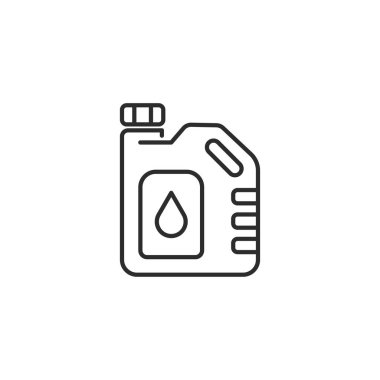 Beyaz arkaplanda yağ kabı simgesi izole edildi. Petrol sembolü modern, basit, vektör, web sitesi tasarımı için simge, mobil uygulama, ui. Vektör İllüstrasyonu