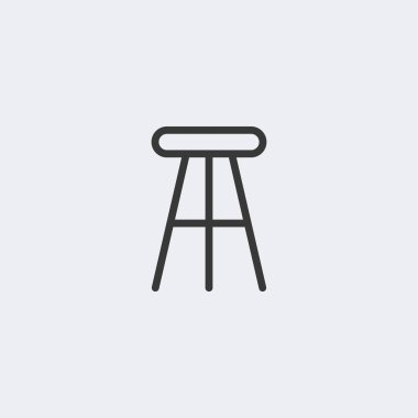 Bar taburesi simgesi arka planda izole edildi. Mobilya sembolü modern, basit, vektör, web sitesi tasarımı için simge, mobil uygulama, ui. Vektör İllüstrasyonu