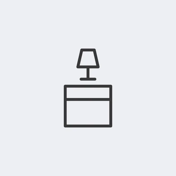 Icon Bett Isoliert Auf Dem Hintergrund Möbel Symbol Modern Einfach — Stockvektor