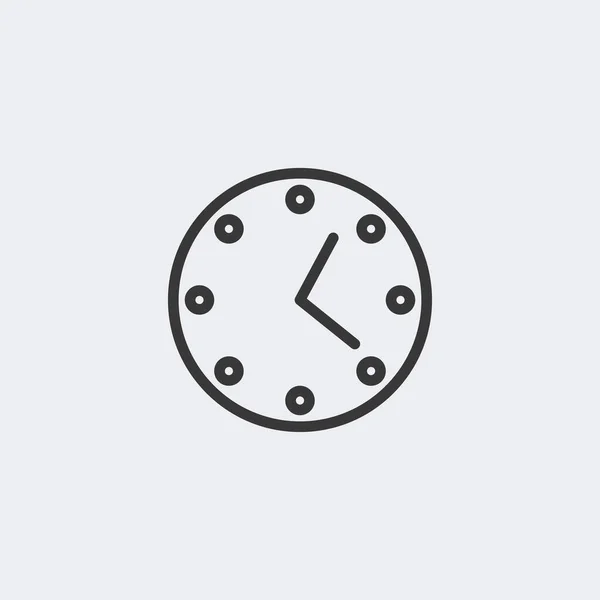 Ícone Relógio Isolado Fundo Símbolo Tempo Moderno Simples Vetor Ícone — Vetor de Stock