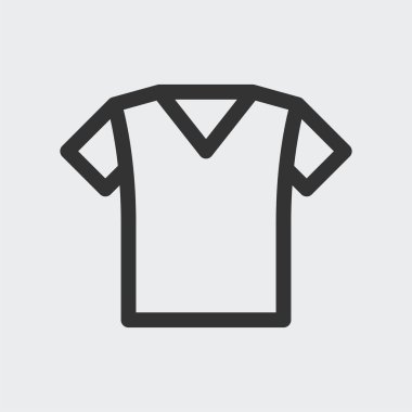 Arka planda tişört simgesi izole edildi. Giysi sembolü modern, basit, vektör, web sitesi tasarımı için simge, mobil uygulama, ui. Vektör İllüstrasyonu