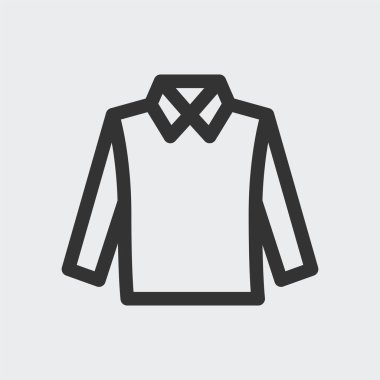 Arka planda eşofman üstü simgesi izole edilmiş. Giysi sembolü modern, basit, vektör, web sitesi tasarımı için simge, mobil uygulama, ui. Vektör İllüstrasyonu