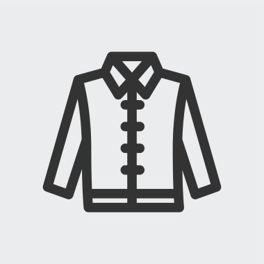 Arka planda günlük kıyafet simgesi izole edildi. Giysi sembolü modern, basit, vektör, web sitesi tasarımı için simge, mobil uygulama, ui. Vektör İllüstrasyonu