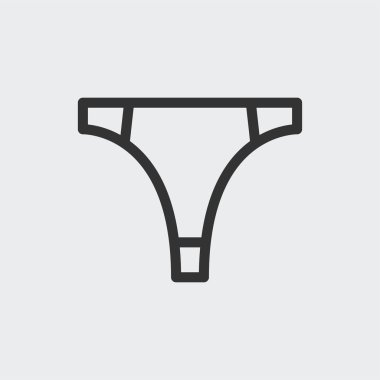 Tanga simgesi izole edildi. İç çamaşırı sembolü modern, basit, vektör, web sitesi tasarımı için simge, mobil uygulama, ui. Vektör İllüstrasyonu