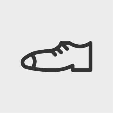 Arka planda ayakkabı simgesi izole edildi. Ayakkabı sembolü modern, basit, vektör, web sitesi tasarımı için simge, mobil uygulama, ui. Vektör İllüstrasyonu