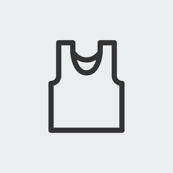 Vest Pictogram Geïsoleerd Achtergrond Shirt Symbool Modern Eenvoudig Vector Icoon — Stockvector