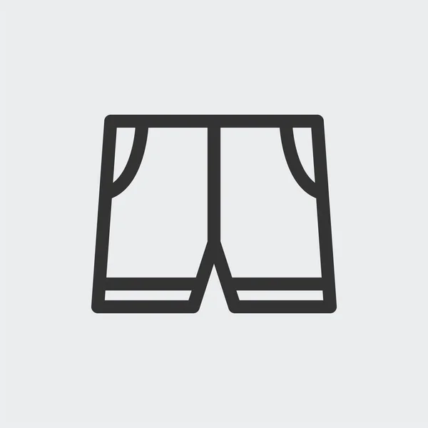 Ícone Shorts Isolado Fundo Calças Símbolo Moderno Simples Vetor Ícone — Vetor de Stock