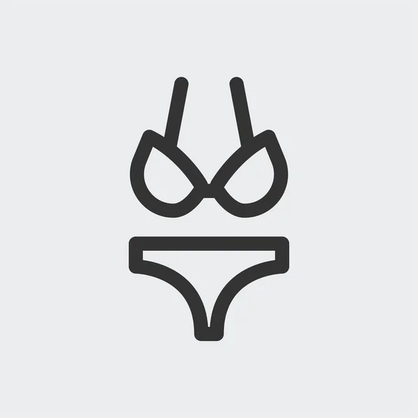 Icono Bikini Aislado Fondo Beachwear Símbolo Moderno Simple Vector Icono — Archivo Imágenes Vectoriales